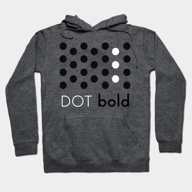 Dot bold white Hoodie by Marisa-ArtShop